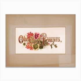 Obey Your Parents Motto Canvas Print