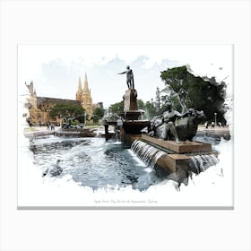 Hyde Park, City Centre & Haymarket, Sydney Canvas Print