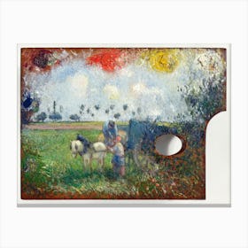 The Artist's Palette with a Landscape (ca. 1878–1880), Camille Pissarro Canvas Print