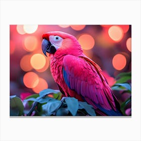 Exotic Parrot in Vibrant Colors: A Symbol of the Rainforest Canvas Print