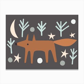 Starry Fox Canvas Print