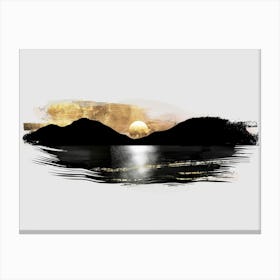 Sunset Over The Lake 5 Canvas Print