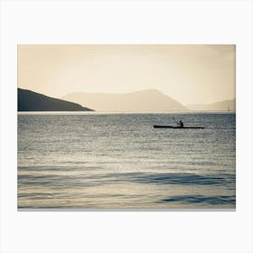 Kayaking At Dawn Canvas Print