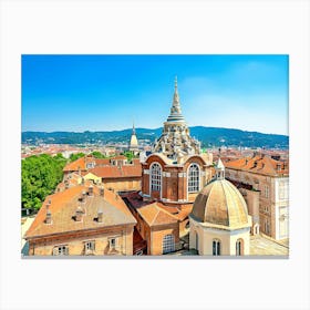 Duoimo And Palazzo Reale Di Torino, Italy Canvas Print