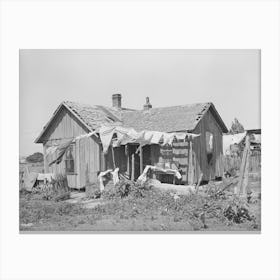 Home Of Agricultural Day Laborer, Wagoner County, Oklahoma By Russell Lee Canvas Print