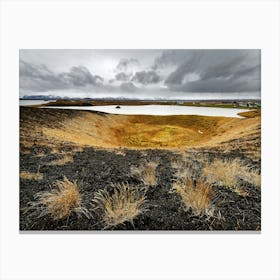 Pseudocrater at Myvatn in Iceland Canvas Print