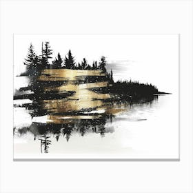 Gold And Black Forest 1 Canvas Print