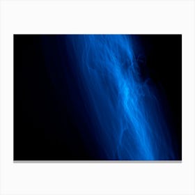 Glowing Abstract Curved Blue Lines 2 Canvas Print