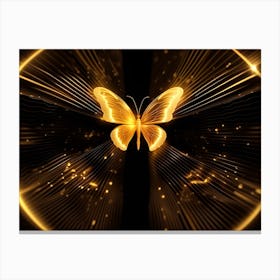 Golden Butterfly 101 Canvas Print