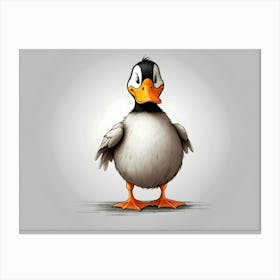 Cartoon Duck Canvas Print