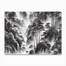 Forest : AI Chinese ink art 1 Canvas Print