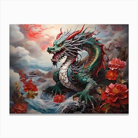 Dragon On The Water Canvas Print