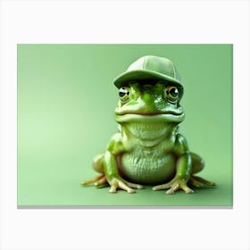 Frog In Hat 1 Canvas Print