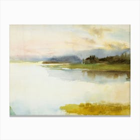 Pastel Sunset Landscape Studio McGee Painting Canvas Print