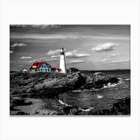 Portland Head Lighthouse - Selective Color Canvas Print