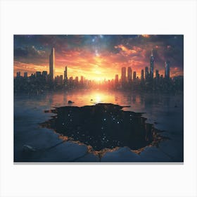 our world into another galaxy Canvas Print