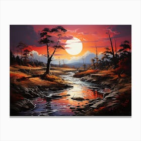 Sunset River Canvas Print