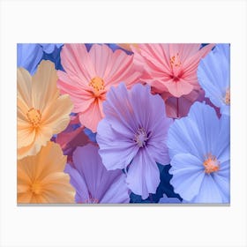 Cosmos Flowers Canvas Print