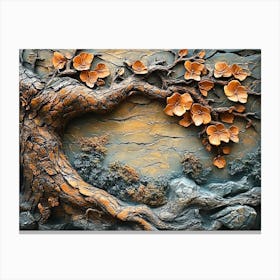 3d Tree Bark Textures and Woodland Beauty of Natural Landscapes with a Realistic Texture Canvas Print