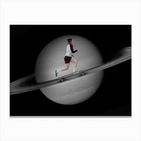 Skate On Saturn Canvas Print