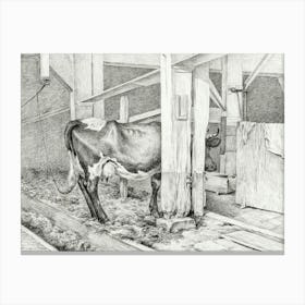 Standing Cow (1812), Jean Bernard Canvas Print