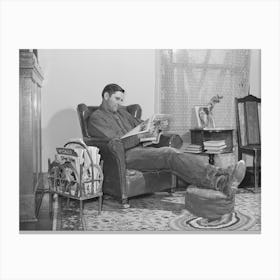 Untitled Photo, Possibly Related To Lee Wagoner, Black Canyon Project Farmer, At Home, Canyon County, Idaho By Canvas Print