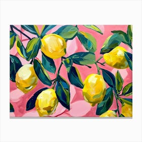 Lemons On A Branch Canvas Print