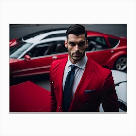 Bussinness Man Red (90) Canvas Print