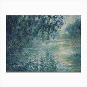 Morning On The Seine, Claude Monet Canvas Print
