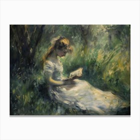 Girl Reading Canvas Print