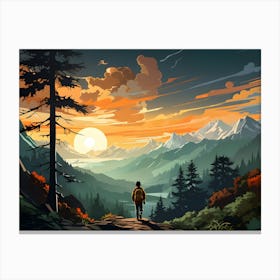 The Adventurer Discovering New Horizons Canvas Print