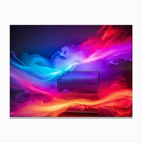 Chaos Of Beauty Embodied In A Digital Art Fine Art Photography Swirling Patterns Of Vibrant Colors Canvas Print