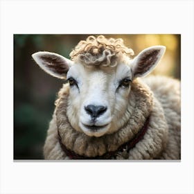 Portrait Of A Sheep Canvas Print