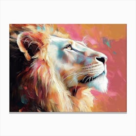 Lion Animal Abstract 7 Canvas Print