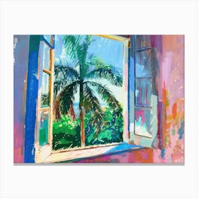 Key West From The Window View Painting 1 Canvas Print