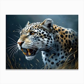 Fantasy Illustration Of A Wild Animal Leopard 3 Canvas Print