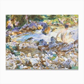 Mountain Stream, John Singer Sargent Canvas Print