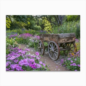 Cart In The Garden Canvas Print