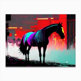 Neon Horse Canvas Print