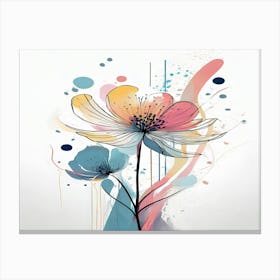 Abstract Flowers 1 Canvas Print