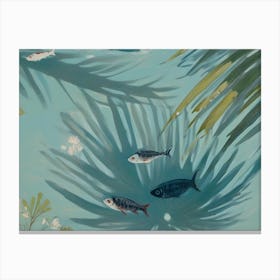 Caribbean Fish In The Pond Canvas Print
