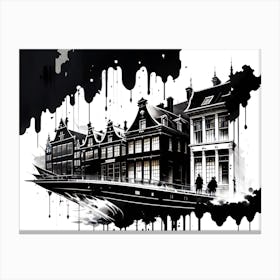 Black And White Painting 20 Canvas Print