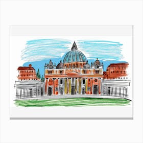 Vatican Walls: Sacred City Canvas Print