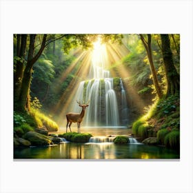 Magine Standing At The Edge Of A Hidden Forest Gla Canvas Print