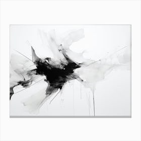 Disintegration Abstract Black And White 6 Canvas Print