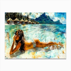 Bora Bora Time - Tropical Deluxe Canvas Print