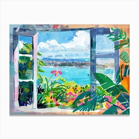 Auckland From The Window View Painting 4 Canvas Print