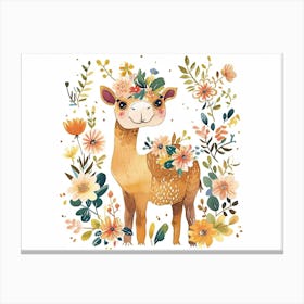 Little Floral Camel 2 Canvas Print