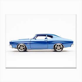 Toy Car 70 Chevelle Ss Blue Canvas Print