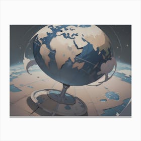 Earth Globe Canvas Print